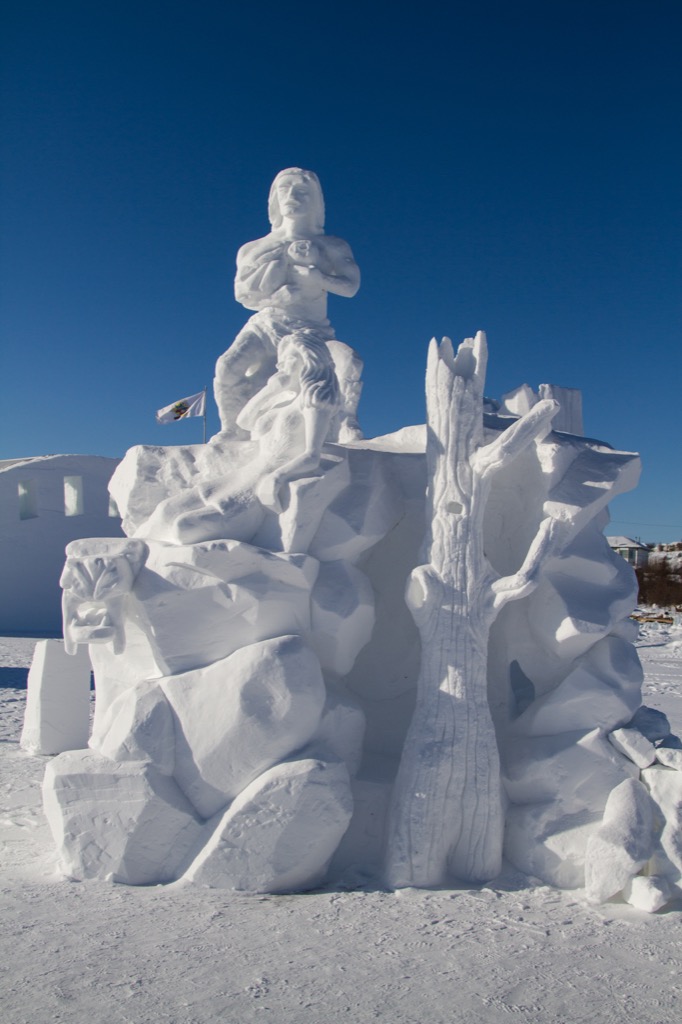 Snow sculpture.