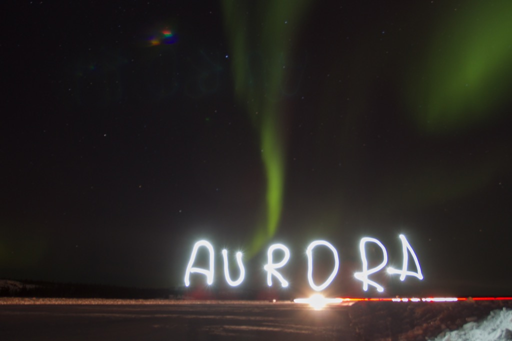 Just in case you aren't sure what you are looking at, it is the aurora.