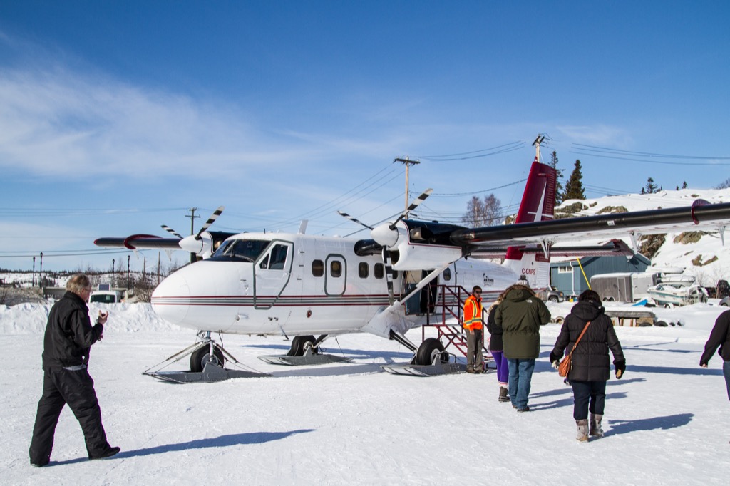 Our actual twin otter (on wheeled skis)