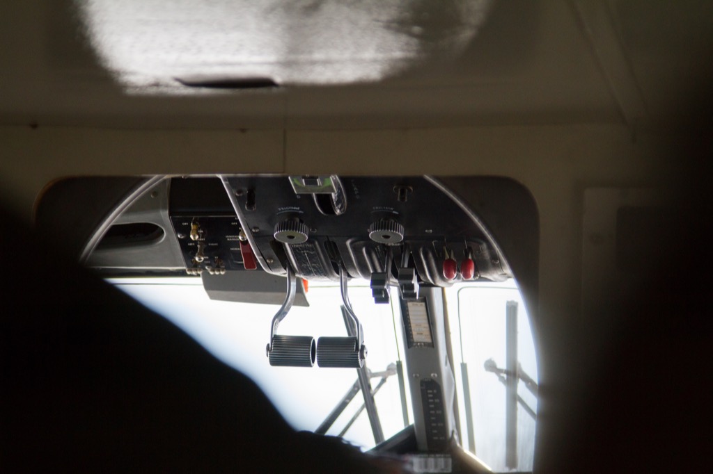 View into the cockpit.