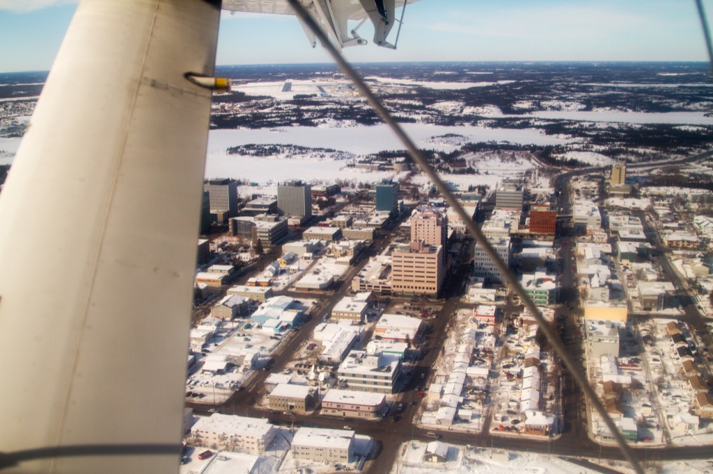 Views of downtown (twin otter windows aren't exactly crisp and clean, so sorry for the poor quality pictures).