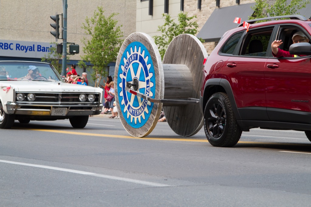 Big wheel keep on turning... Thanks for the parade, Rotary Club!
